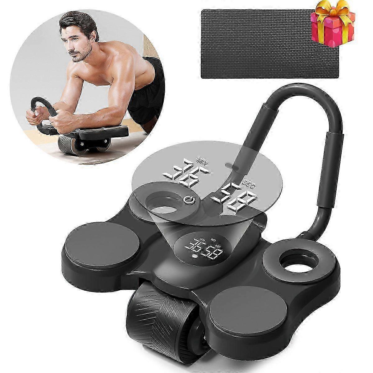 AB Muscles Workout Roller - Elbow Support & Automatic Rebound, Ultimate Core Trainer