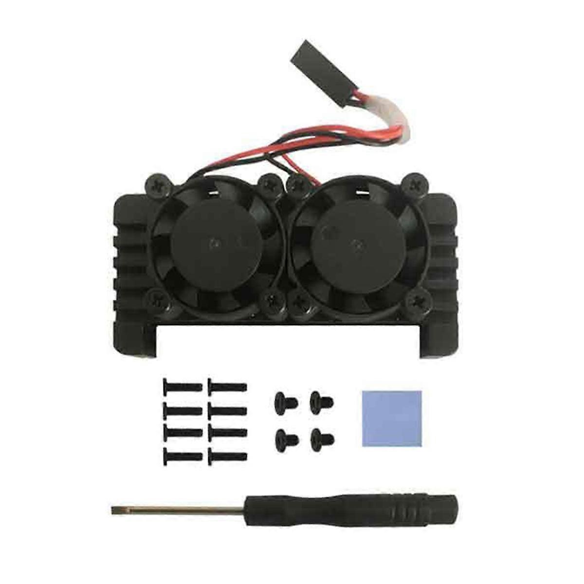 حافظة غرفة تبريد من الألومنيوم ذات مروحة مزدوجة لصفر 2 واط حماية تبريد محسنة لطرازات PI0 2W