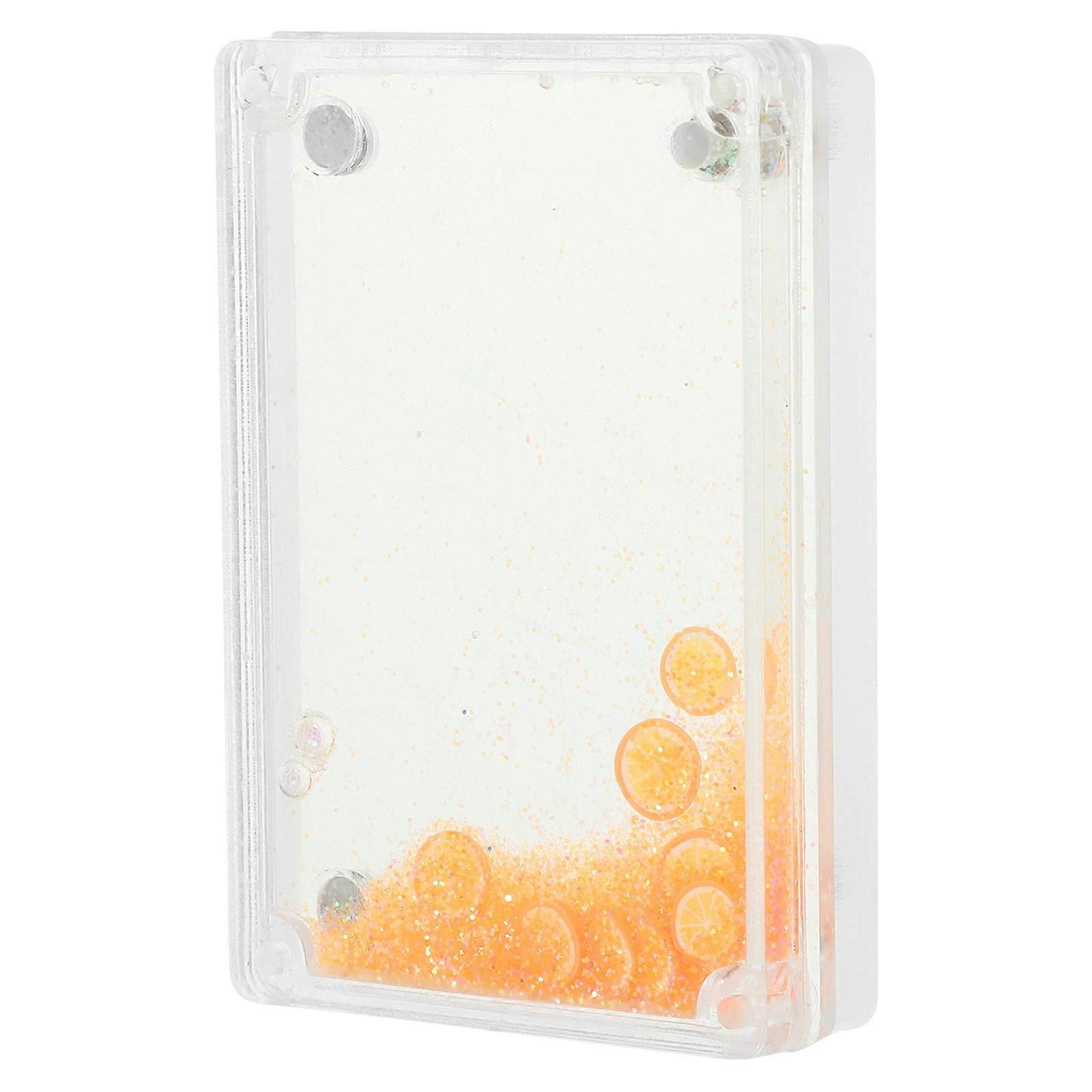 3Pcs Orange Acrylic Photocard Holder for Display Magnetic Card Frames