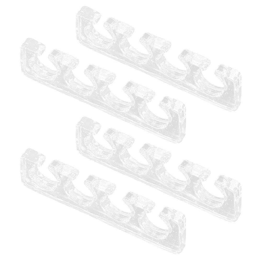 Gel Toe Separators for Pedicure Silicone Toe Spacer 4Pairs Soft Reusable