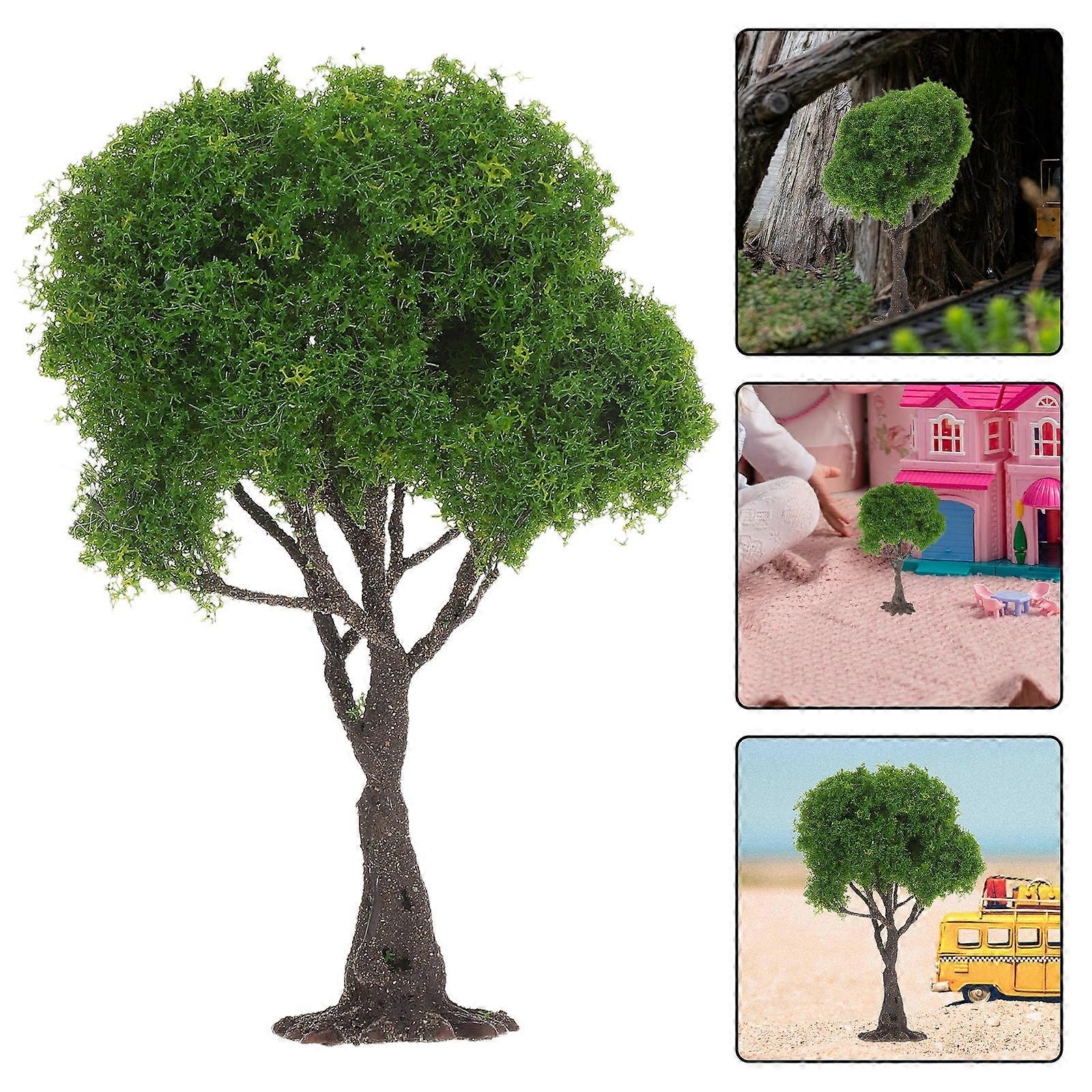 Green Miniature Trees for Landscape Model 4Pcs for Craft Decoration