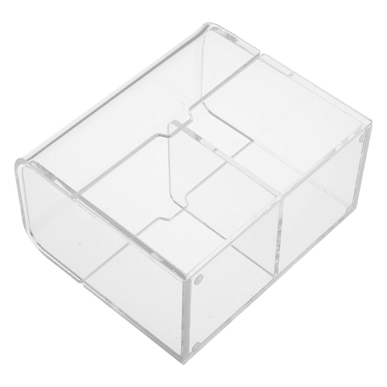 Clear Acrylic Card Organizer Storage Case For Children's Flashcards 4Pcs Simple Elegant Style Perfect For Study And Home