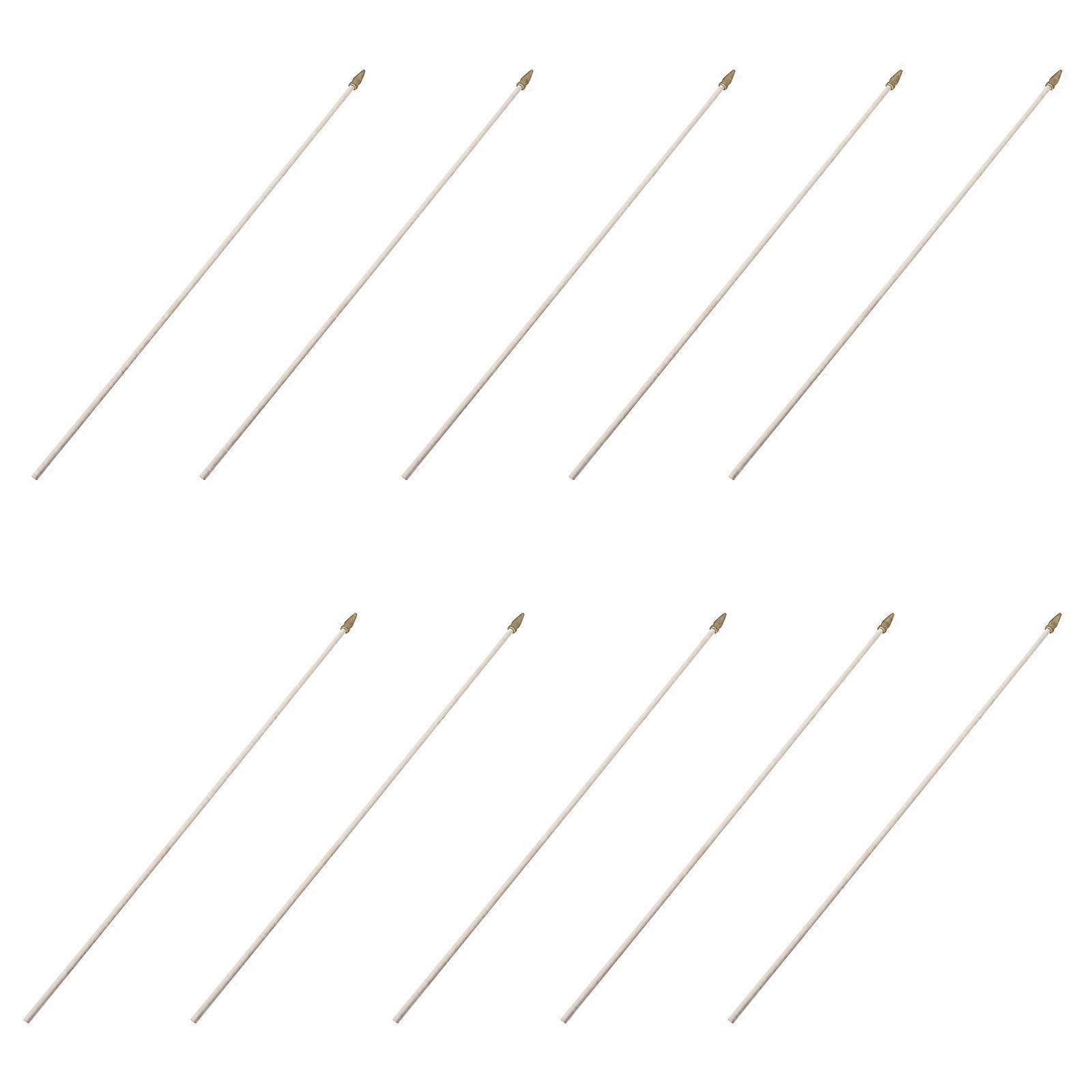 20 Pcs Multi Colored Wooden Flag Poles For Advertisements And Competitions 53x1.5cm Light Weight Design