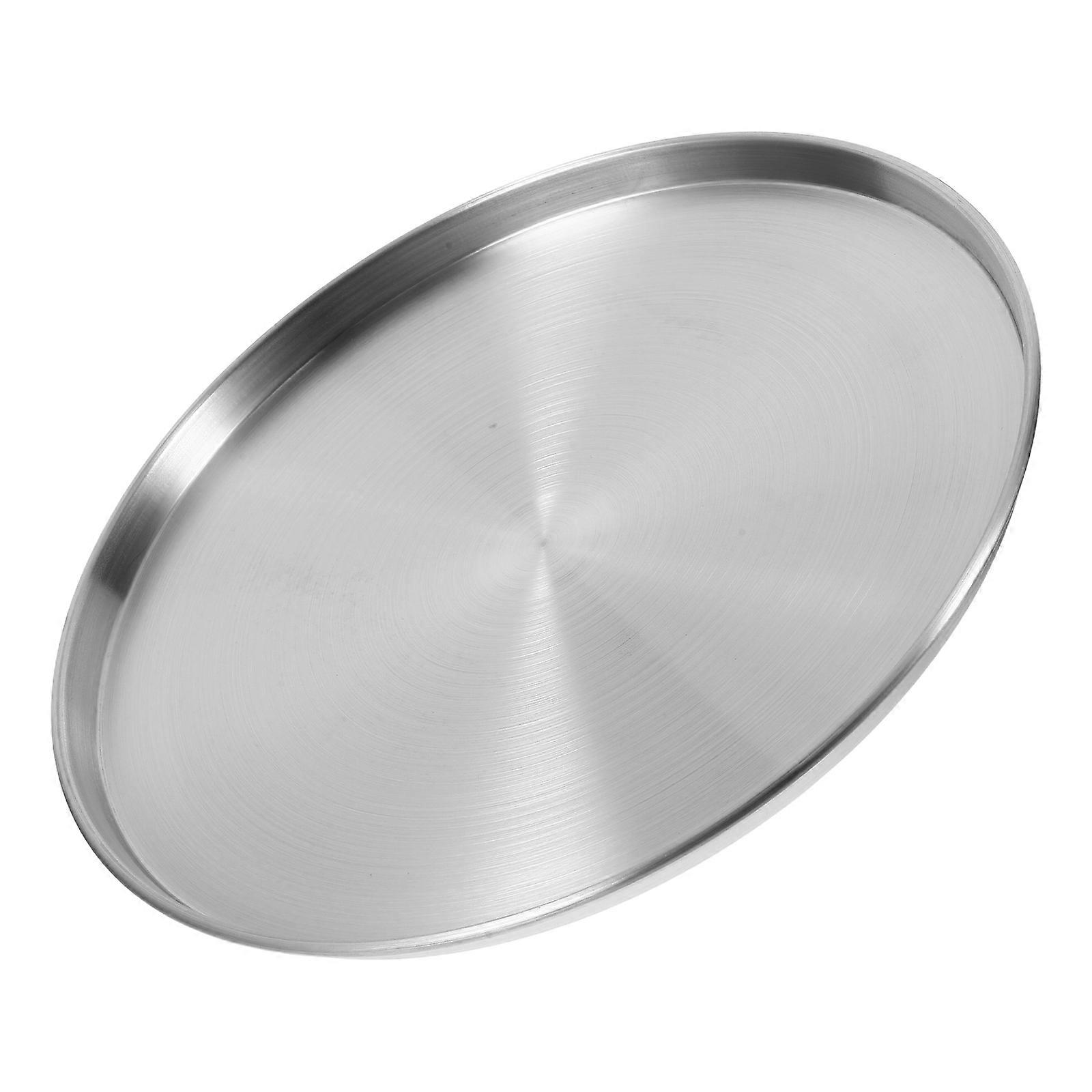 Multi Functional 26Cm Pizza Tray For Cooking And Food Serving 4Pcs Silver Nonstick Baking Dish For Parties