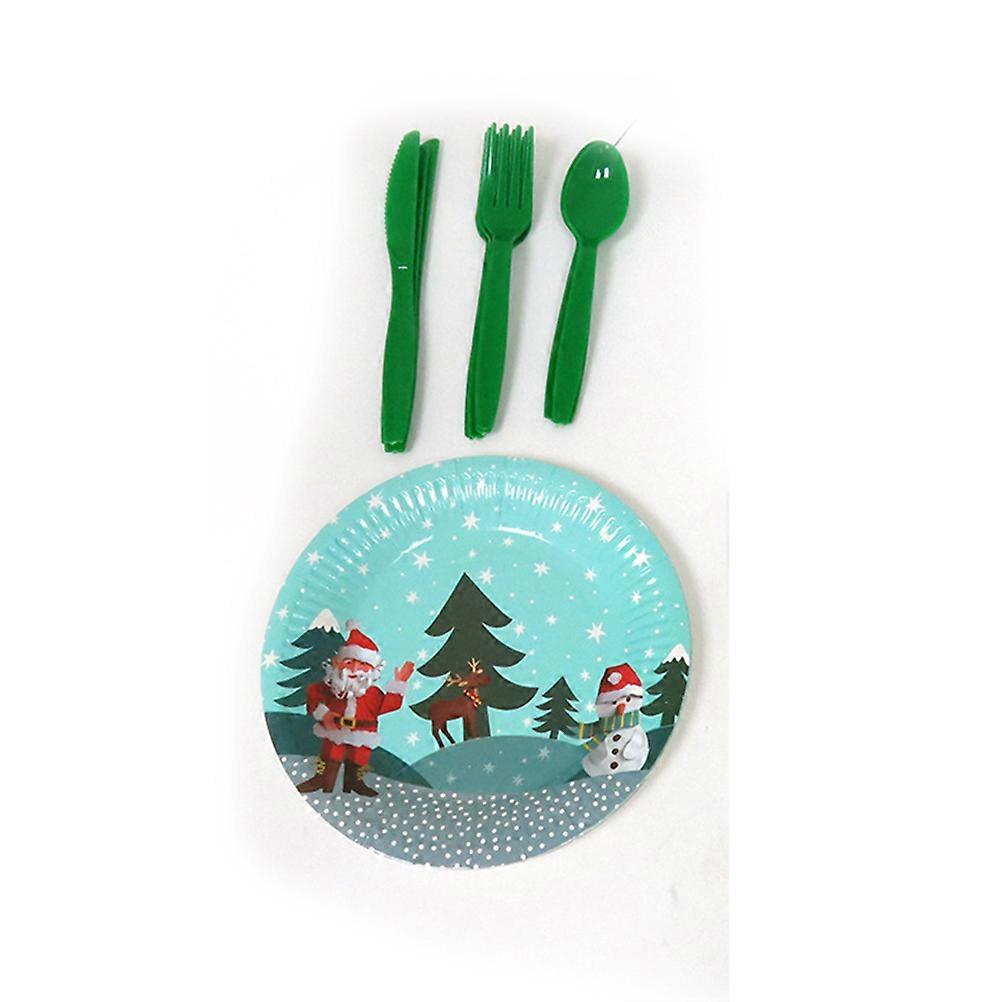 10 Pcs Holiday Paper Tray Round Shape Dessert Dish Tableware Suitable For Christmas Weddings And Parties Featuring A Festive Design
