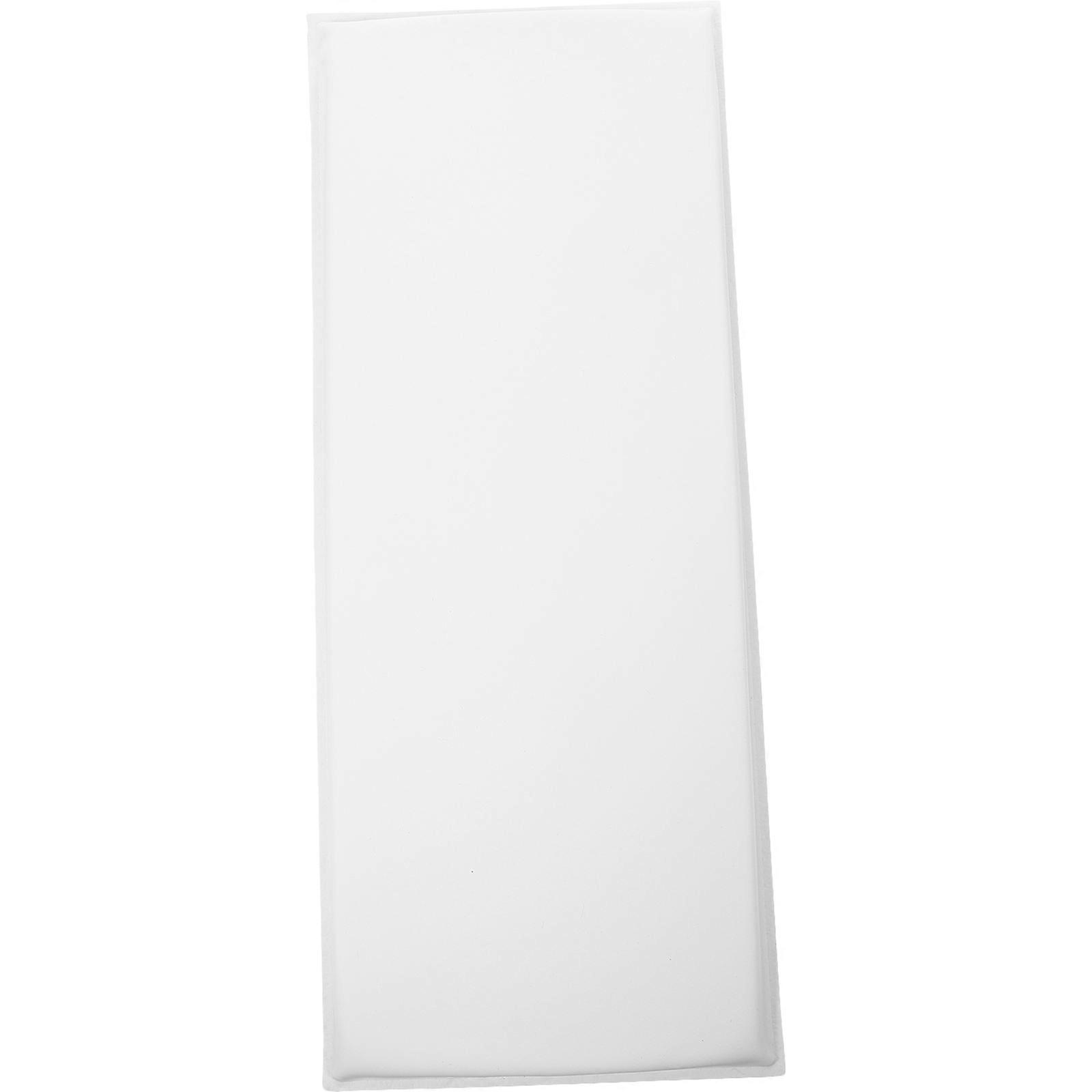 Rectangular Wall Padding Background Sticker Sound Insulation For Playroom 50X20X1CM White High Hardness 6Pcs