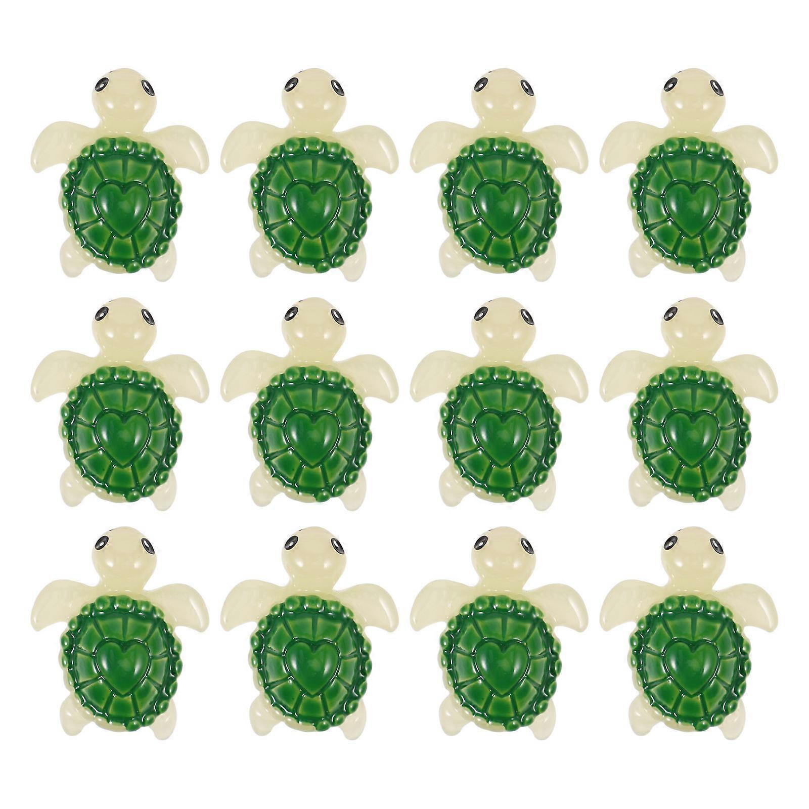 Landscaping Tortoise Figure Multi-Function Mini Resin Animals for 48Pcs