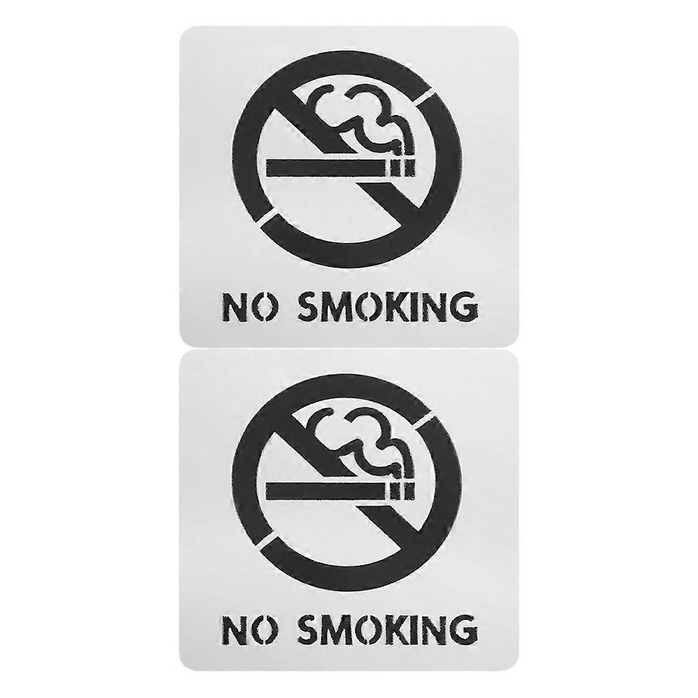 Public Area No Smoking Sign Acrylic for Offices 2Pcs Self-Adhesive Decals