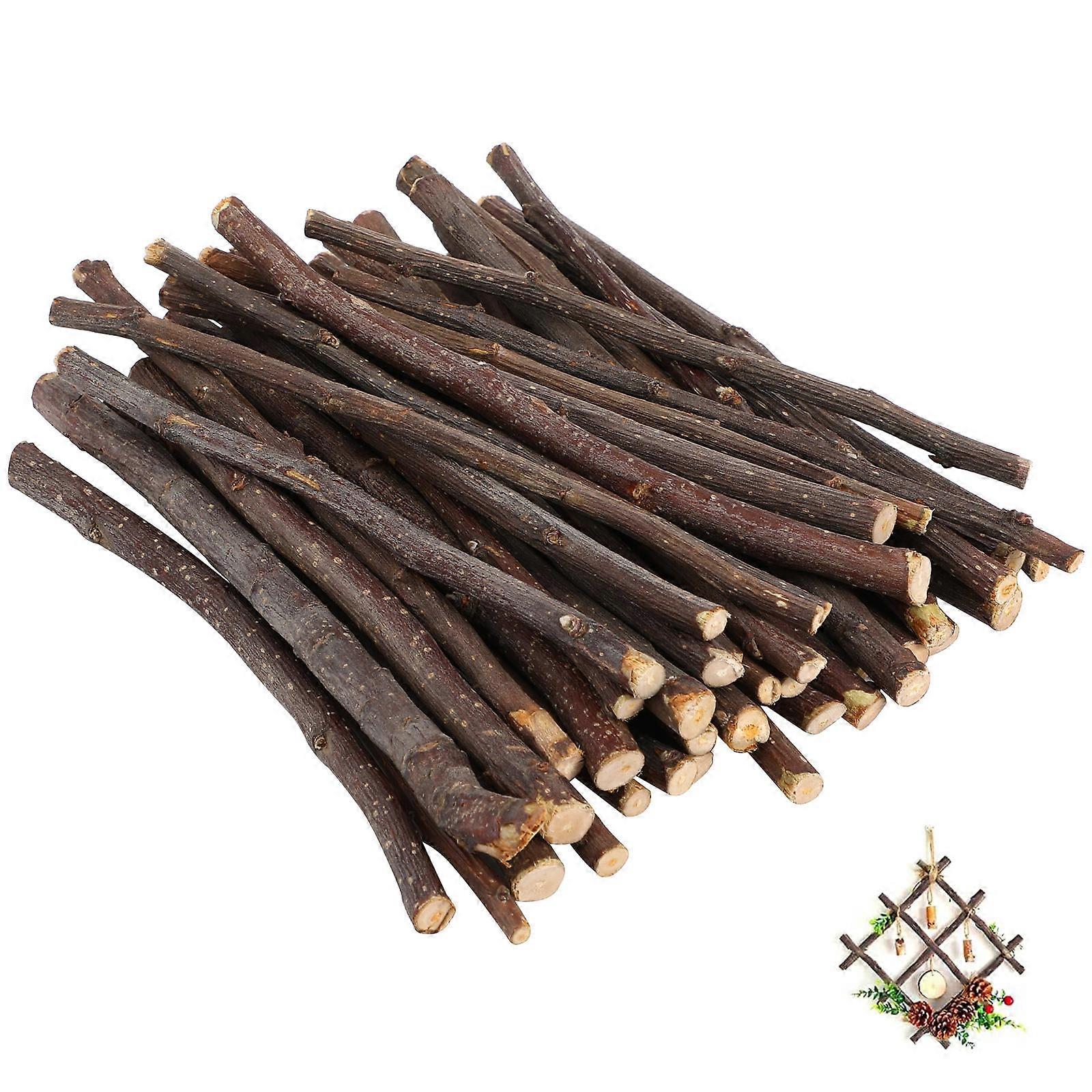 Natural Stick Wood Craft Sticks for DIY Decoration 120Pcs Bundle