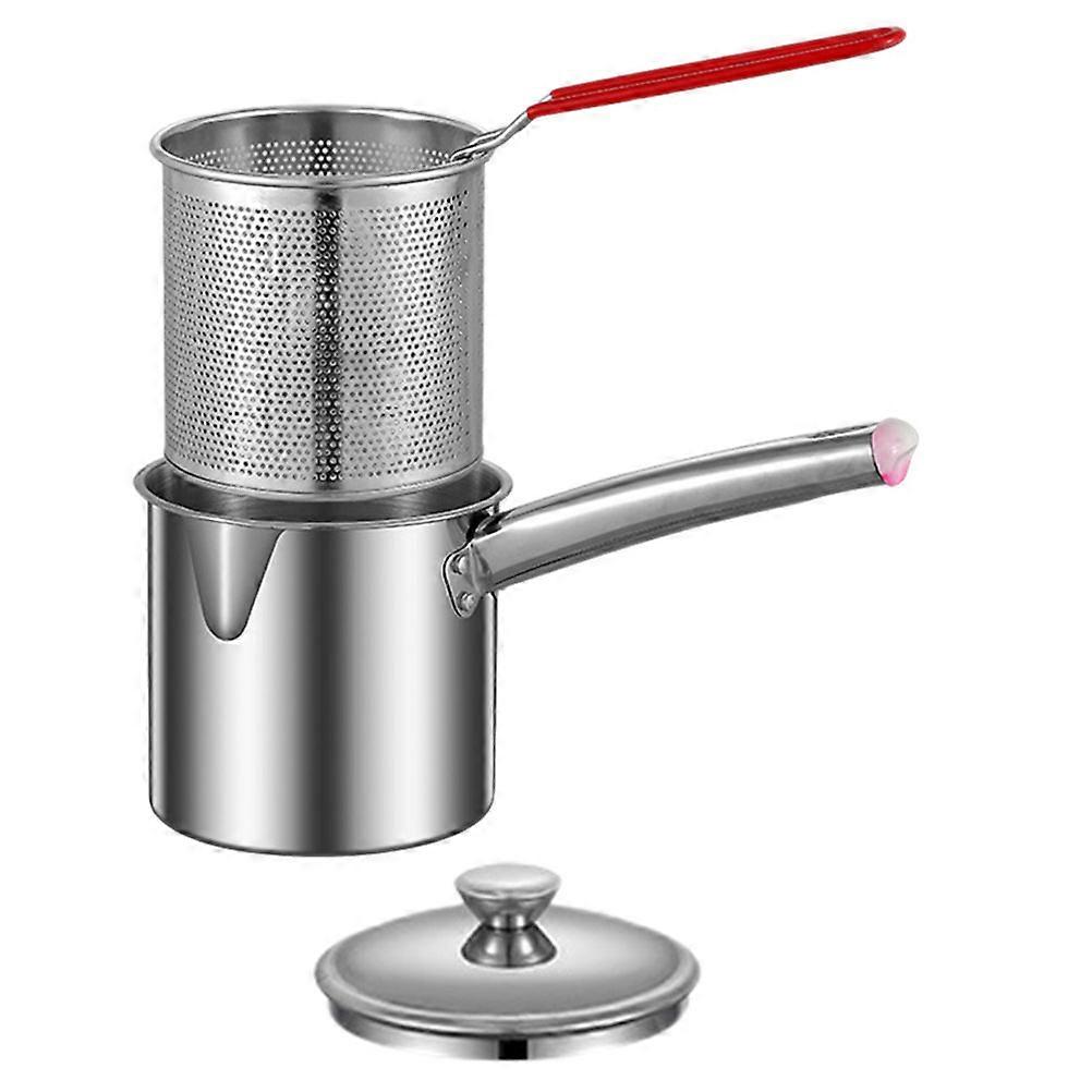 Small Fryer 2 Sets Deep And Straight Shape For Easy Boiling 13.50X13.50X4.50CM Kitchen Use