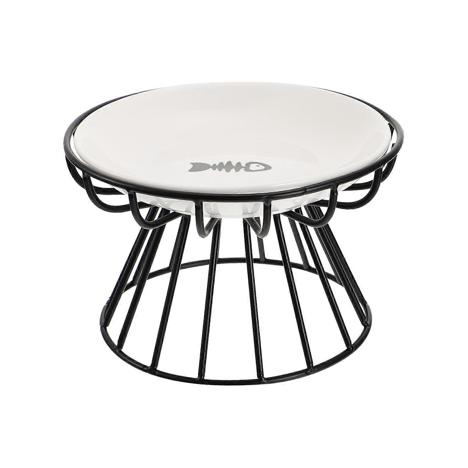 Ceramic Pet Bowl Raised Cat Feeder for Small Dogs 3Sets