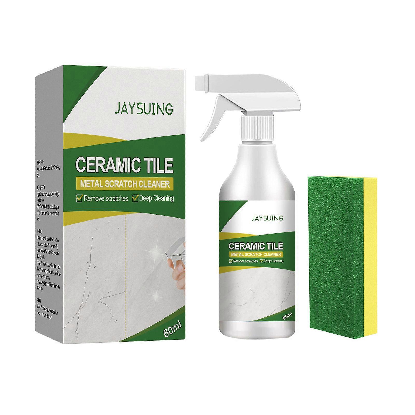 Środek do czyszczenia płytek metalowych, płytek podłogowych i ściennych, do czyszczenia i rozjaśniania zarysowań, 60 ml + gąbka
