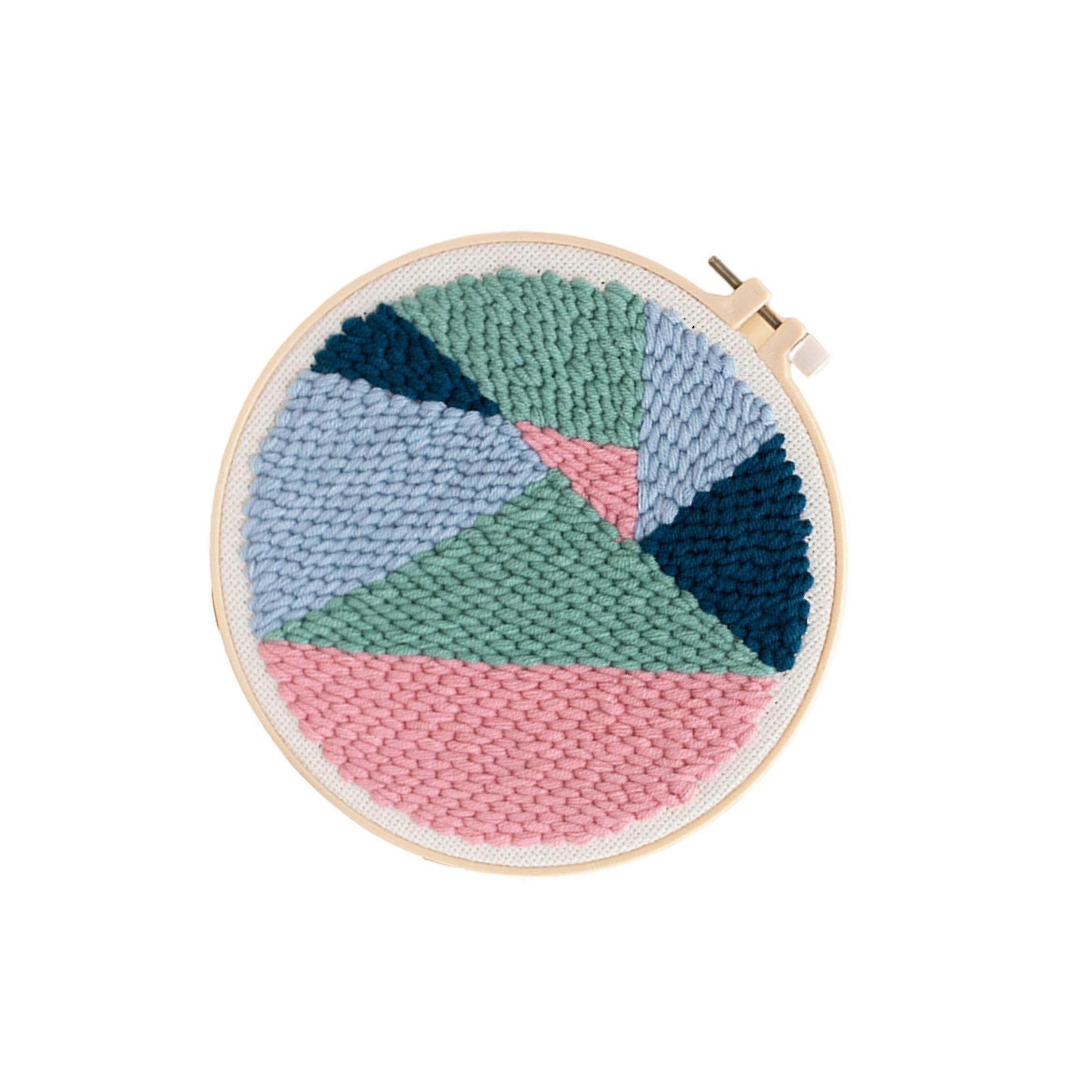 1 Set Punch Needle Embroidery Starter Kits DIY Needlecraft Geometric Pattern