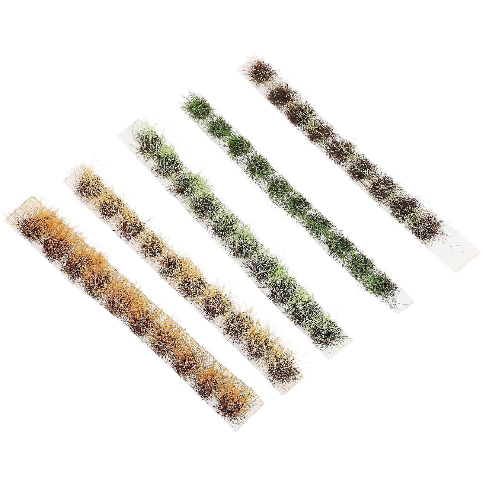 Artificial Grass Static Grass Tufts for Decoration 10Pcs Plastic Model Set