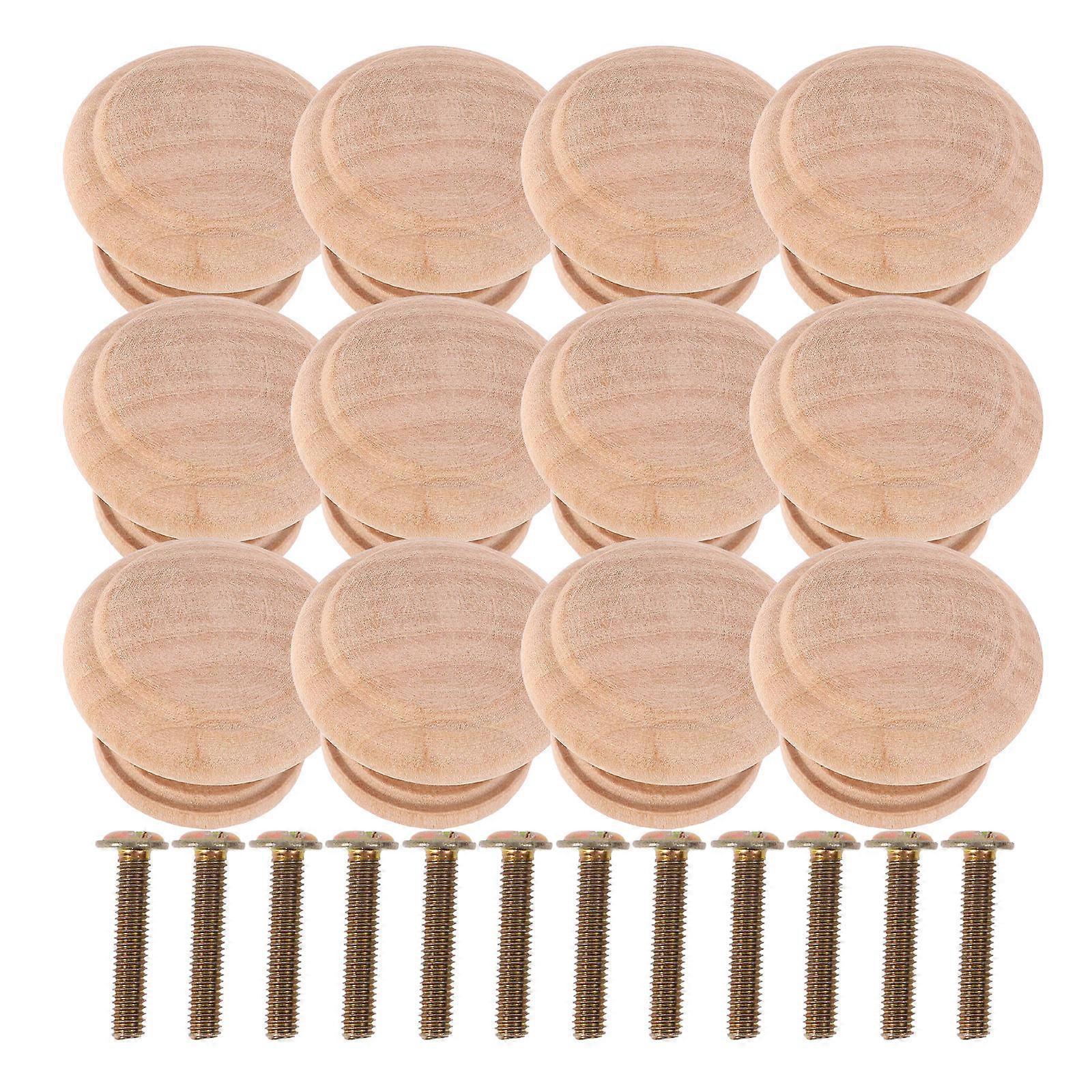 Door Handle Wood Wardrobe Door Handle for Cabinet Pull 60Pcs Set