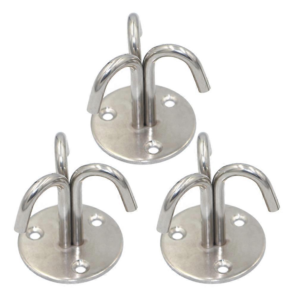 Lifting Hooks Stainless Steel Overhead Hooks for Hanging 9Pcs Silver