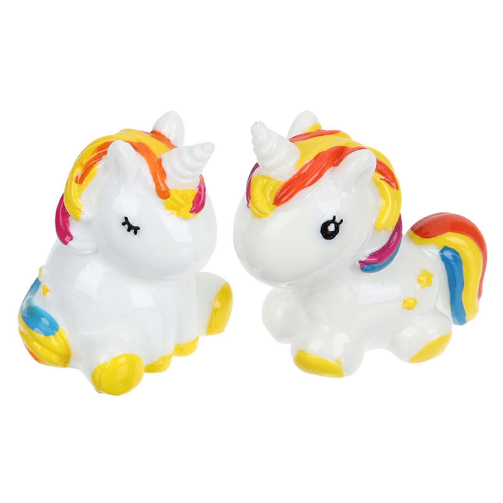 Garden Mini Unicorn Resin Models for Decoration 8Pcs Set