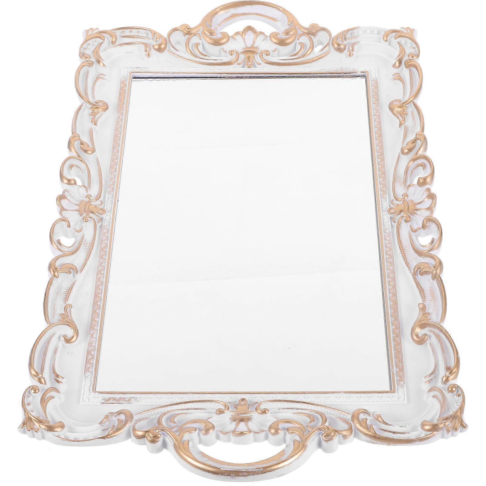 Mirror Tray Decorative Tray for Storage with Perfume Display Organizer