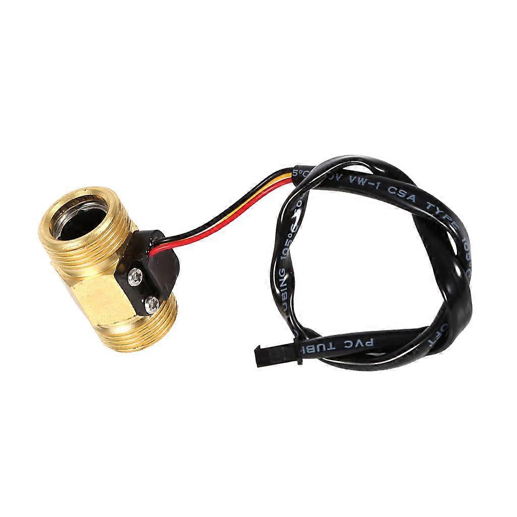 G3/4 Copper Hall Effect Liquid Water Flow Sensor Switch Flowmeter Meter