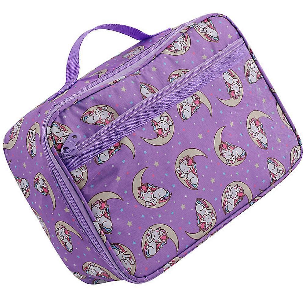 Decorative Lunch Bento Bag 3Pcs Insulation Cooler Bag For Picnic Users Rectangular Size 10.41X7.47X3.93in