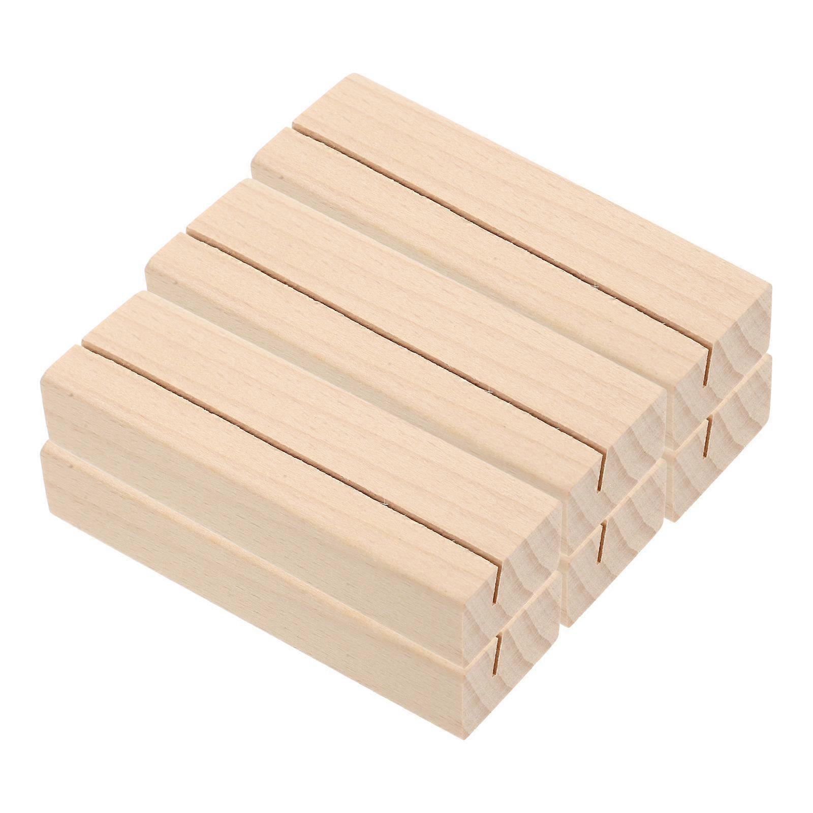 Table Number Holders Wood Place Card Holders for Display 24Pcs