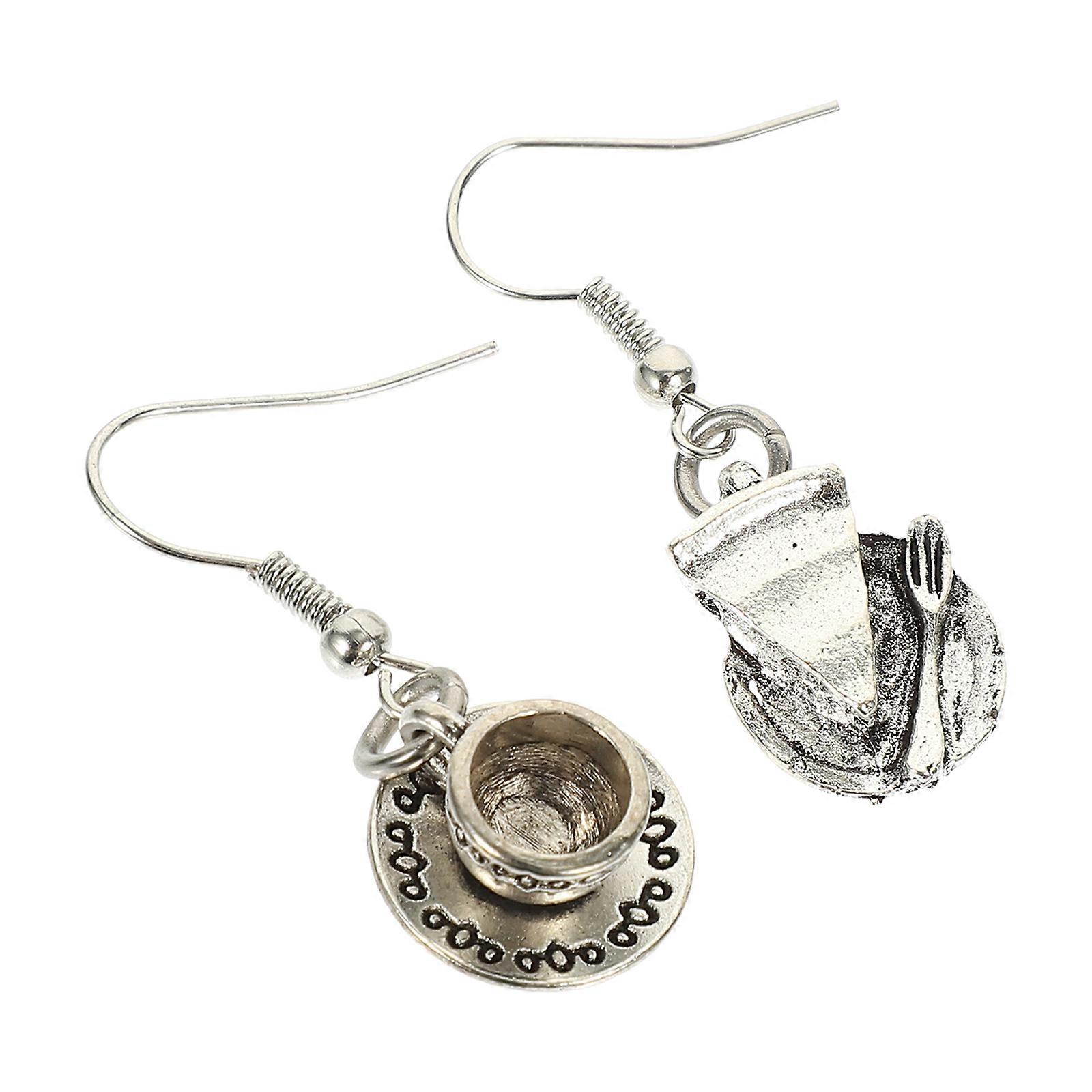 Cake Earring Vintage Design Alloy Material 3.5X1.2CM Dangle 1 Pair