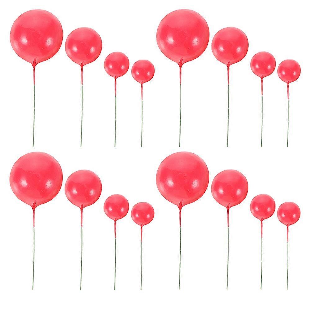 Red Cupcake Toppers Decorative picks for Decoration 20Pcs