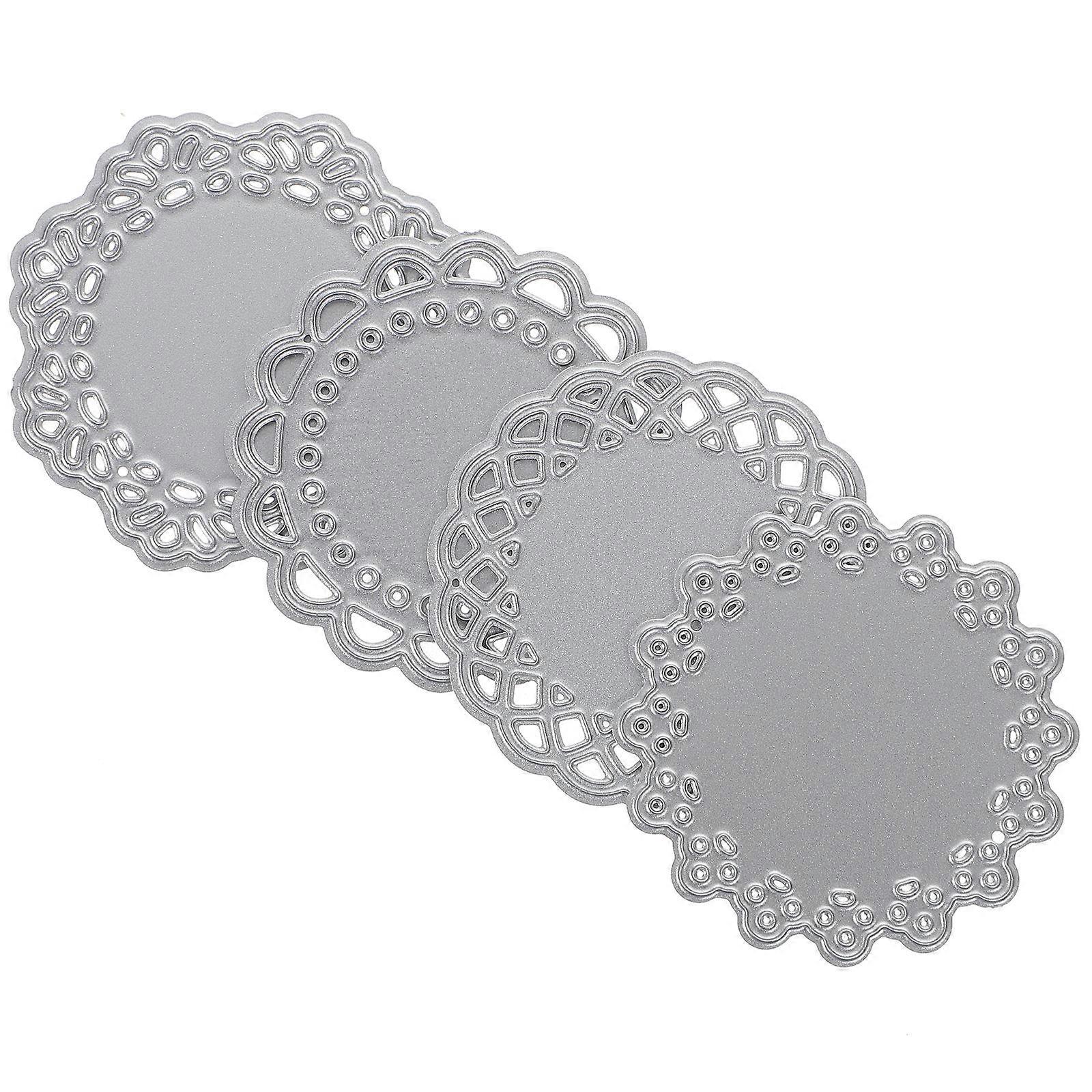 DIY Hand Embossing Cutting Dies Made Of Carbon Steel Ideal For Crafting And Gift Making In Silver Size 4.7X4.7cm Featuring Simple Design 16 Pcs