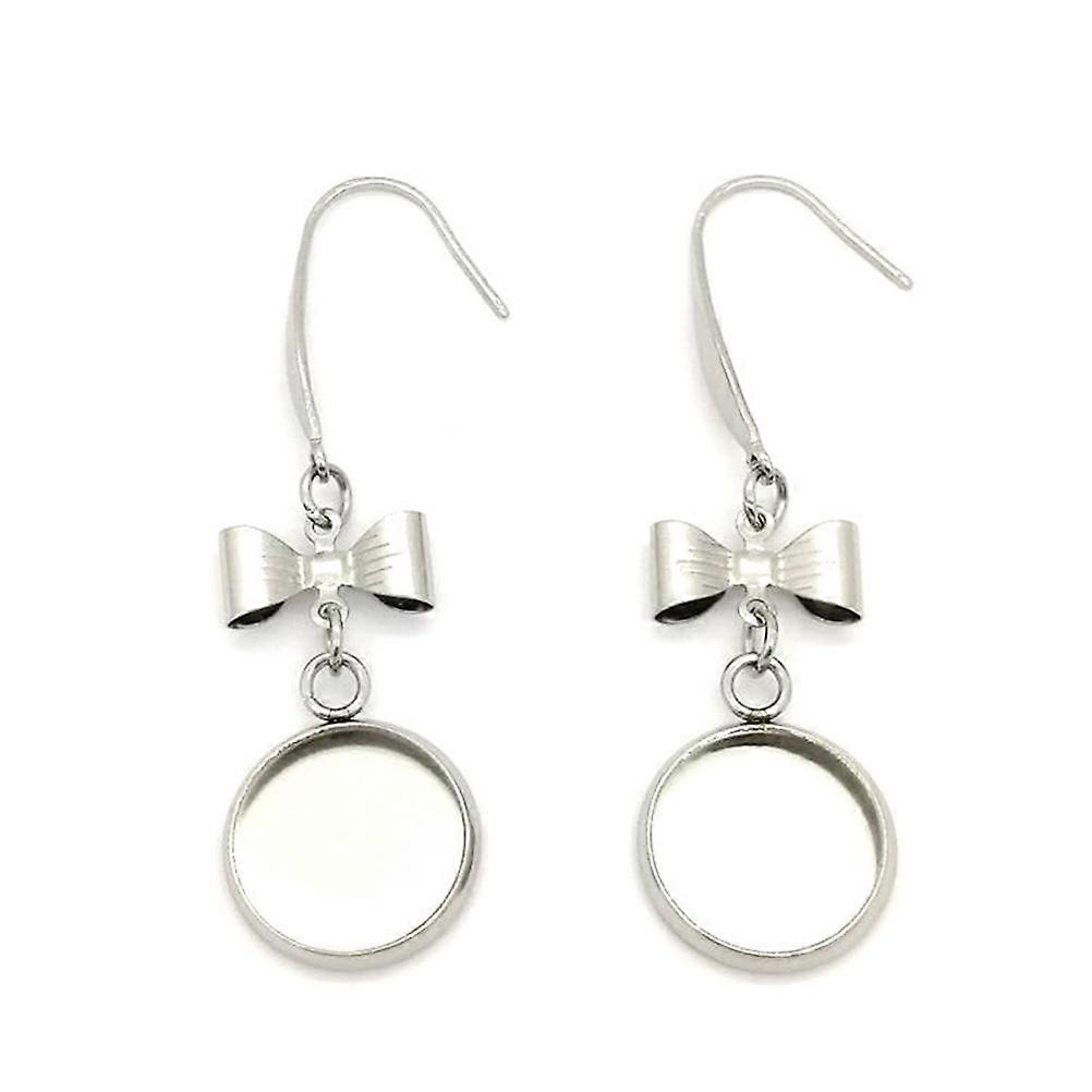20 pezzi orecchini con base a disco in acciaio inossidabile, forniture per la creazione di gioielli, accessori in argento per feste di compleanno per donne