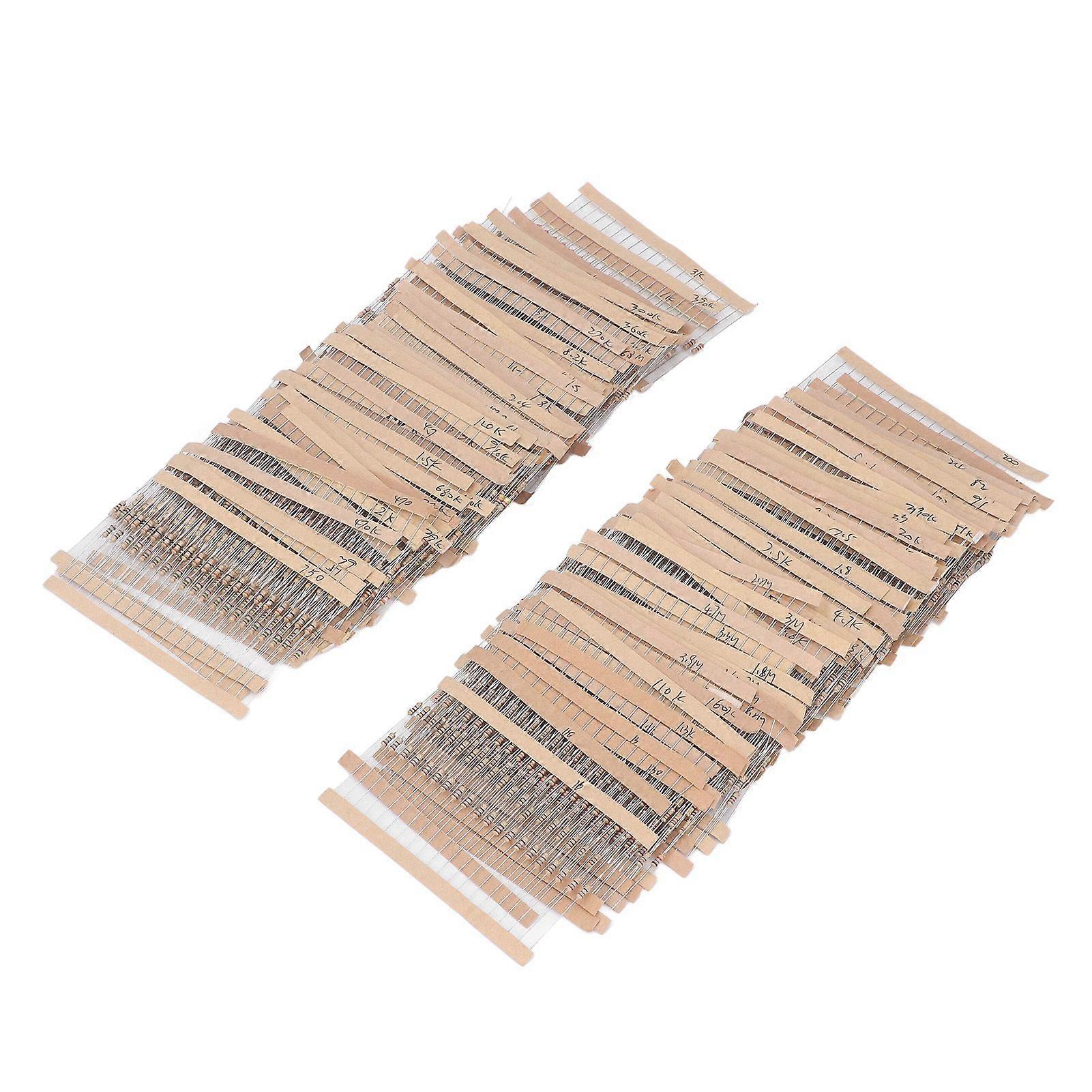 3120Pcs Carbon Film Resistor Assortment Kit 156 Values 110M with 5% 1/4W for DIY Projects and Experiments
