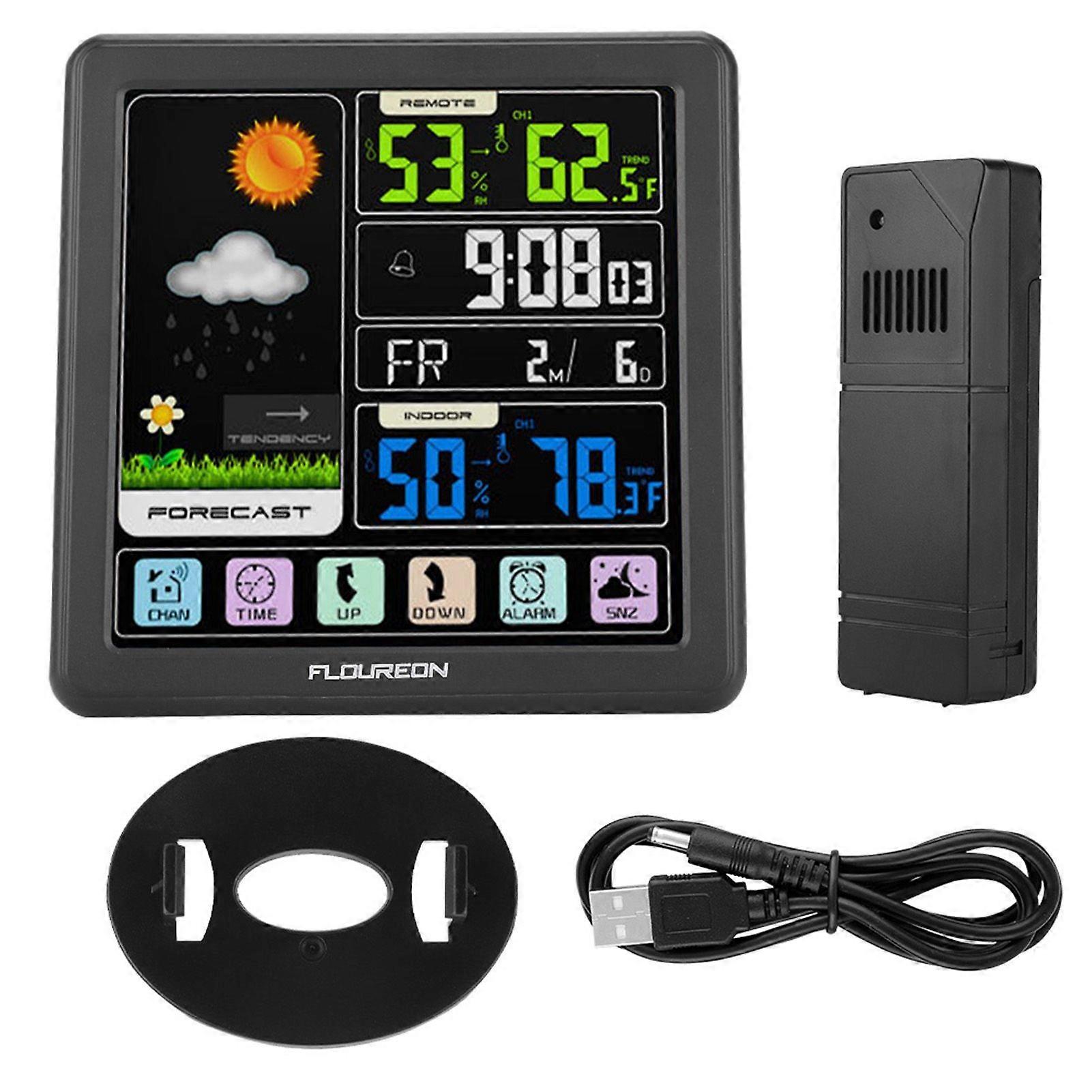 TS-3310 Full Touch Screen Wireless Weather Clock Multifunction