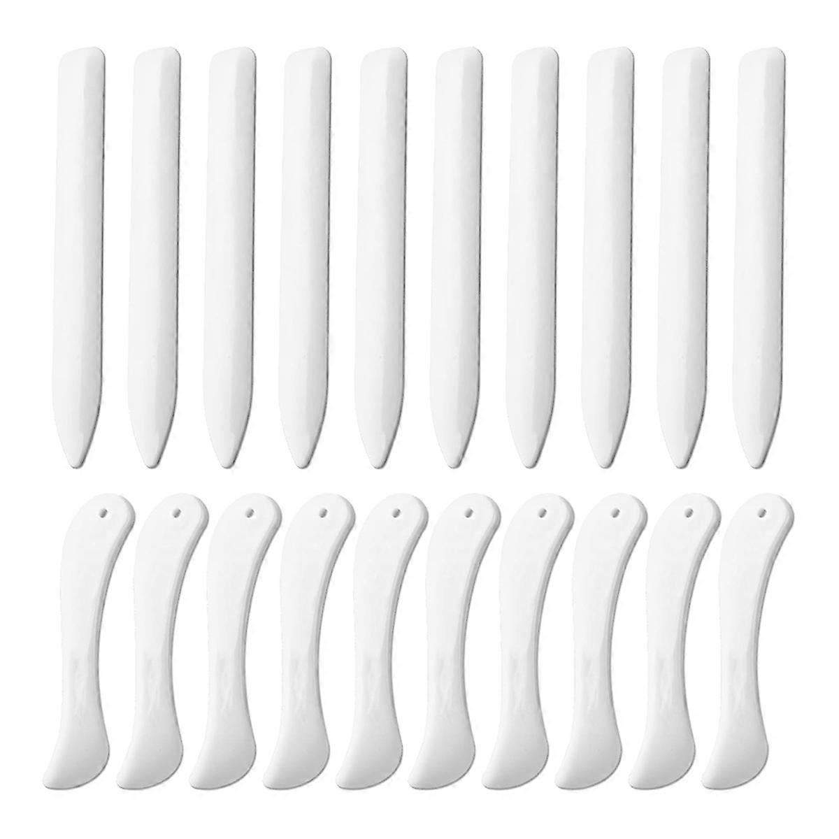 20 Pcs Bone Folder Tool - Plastic Bone Folder Paper for Card Making, Leather Cards, DIY Handmade Bur