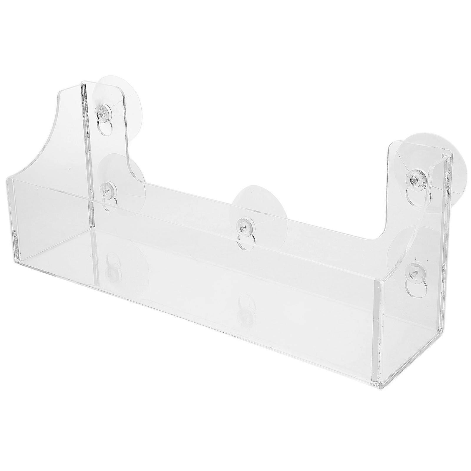 Refrigerator Acrylic Storage Rack with Suction Cup for 2Pcs Versatile Soft Drink Holder