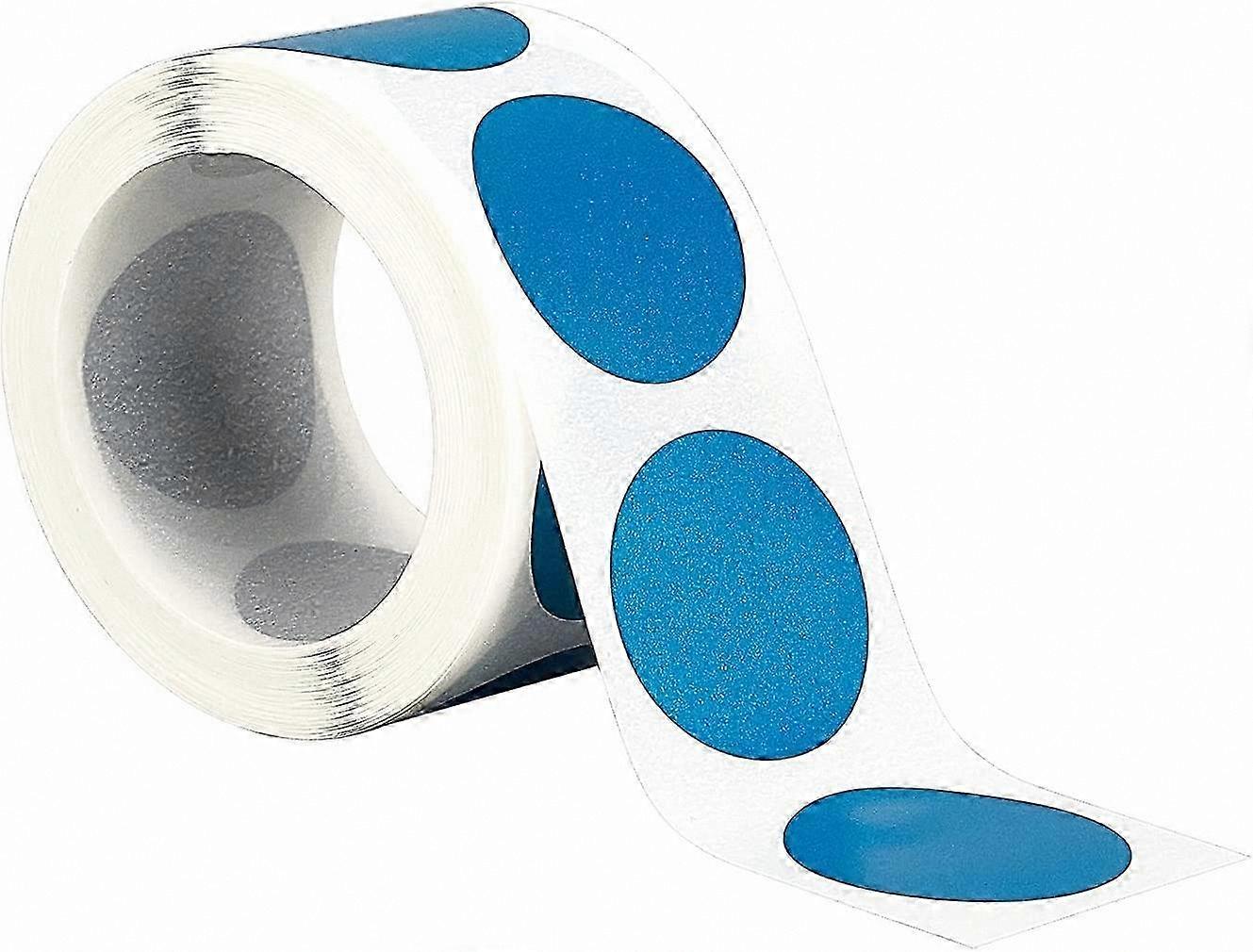 Blue Round Scratch-Off Stickers, 500 Labels Per Roll