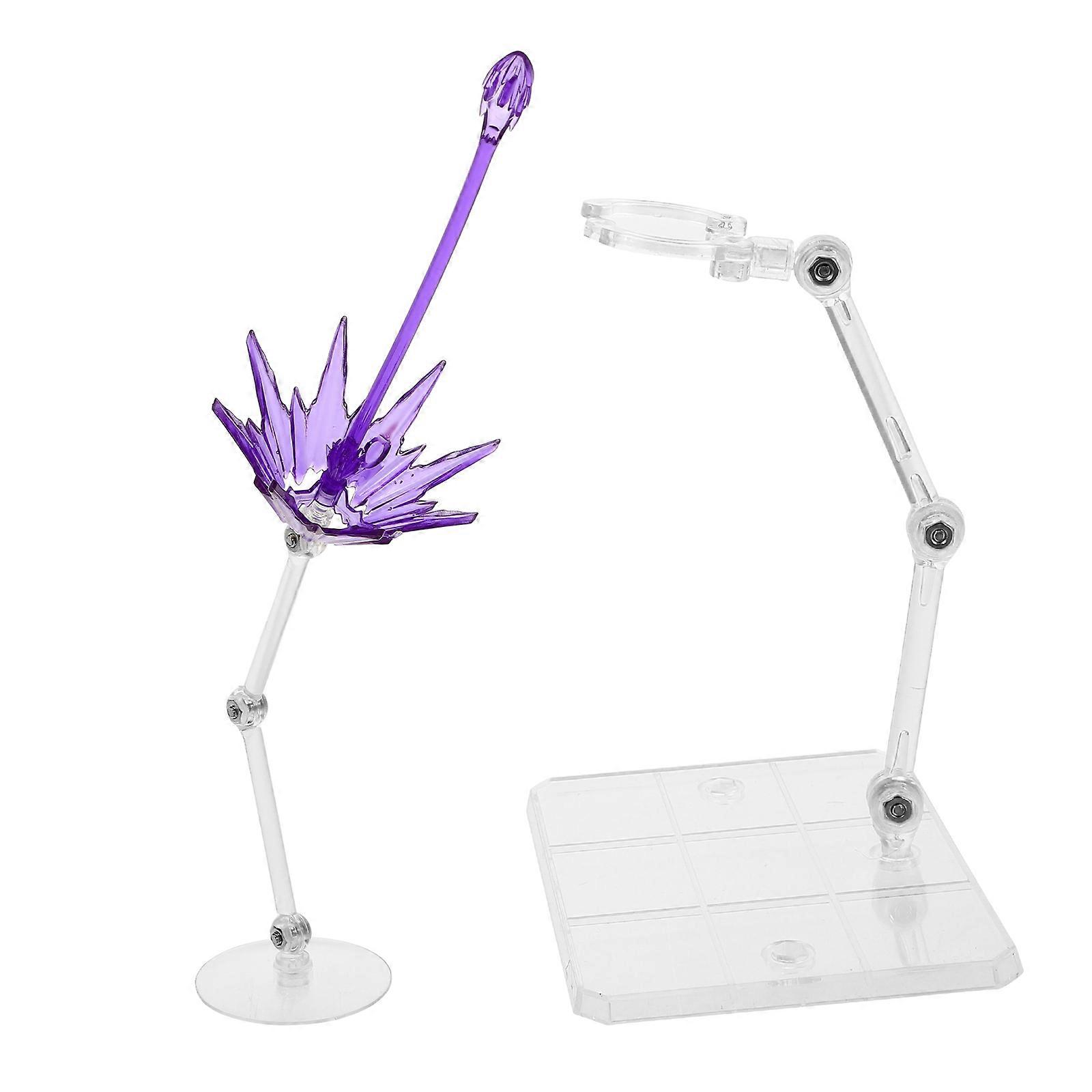Energy Decoration Action Figure Stand for Model Display 2Pcs Purple Plastic