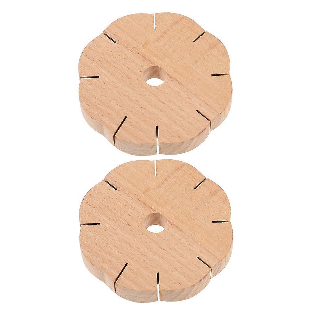Brown Wooden Bracelet Knitter for Weaving Use 8Pcs Set