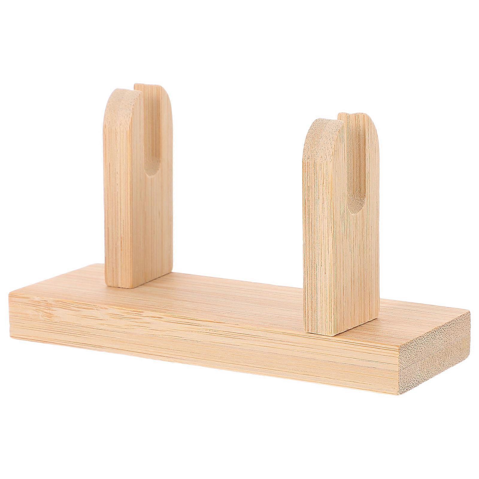 Hand Fan Storage Rack Bamboo Fan Display Stand for 6Pcs Fans