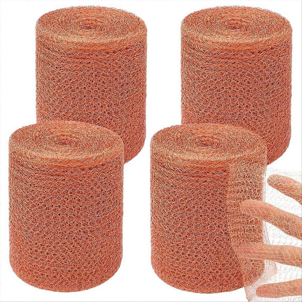 4-Piece Copper Mesh Rodent Control Kit 5 x 33inch Copper Mesh Roll