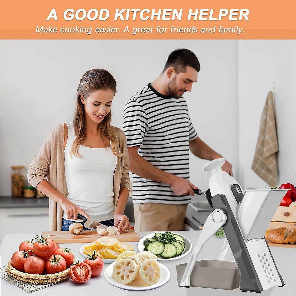 Vegetable for Kitchen Adjustable Vegetable Mandoline Slicer Chopper for Potatos Onion Cucumber Carrot with Container