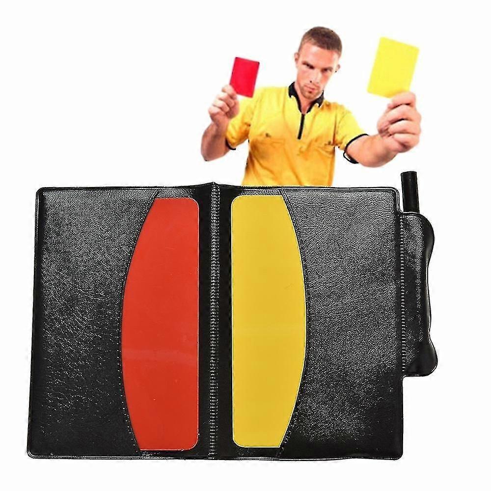 Useful Sport Football Soccer Referee Wallet Notebook With Red Card