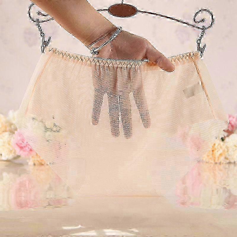 Women's Sheer Mesh Briefs Panties Transparent Ice Silk See Through No Trace Knickers Breathable
