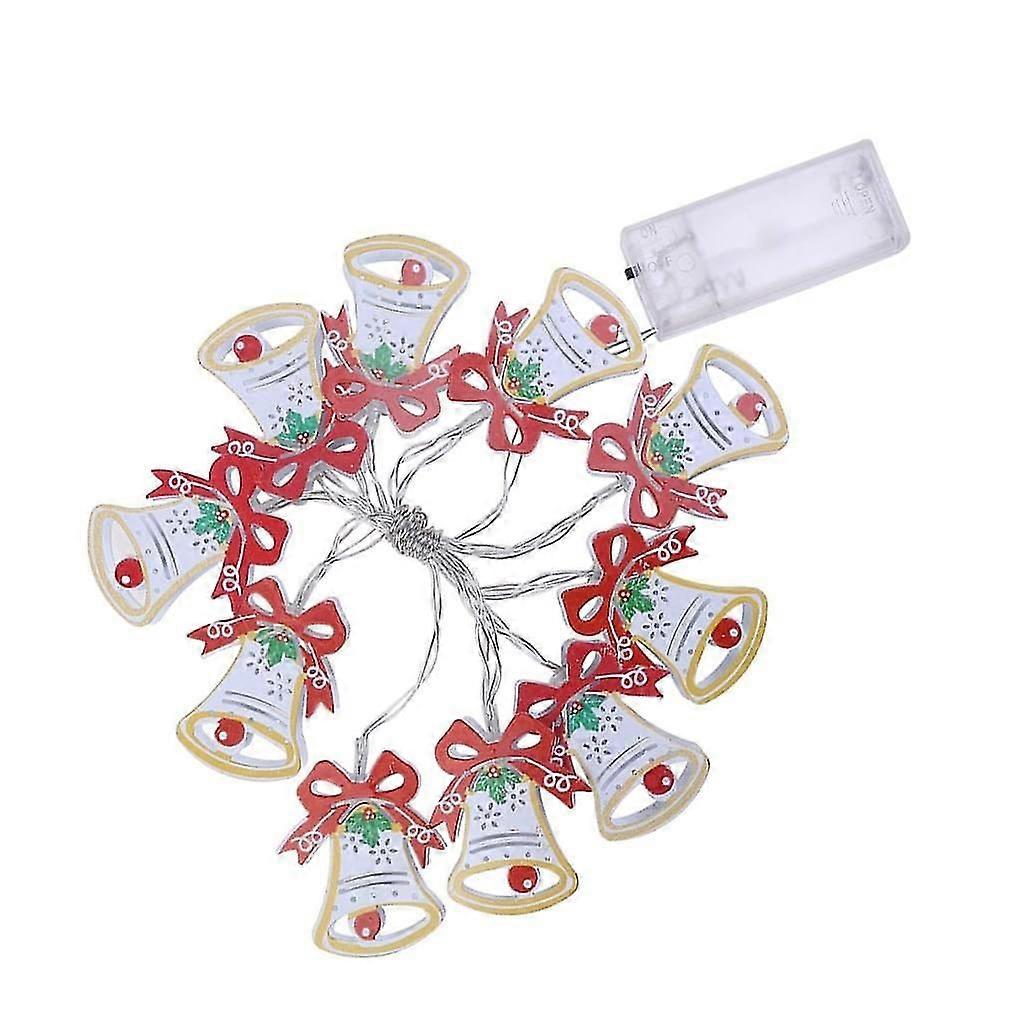 Christmas Decoration String Lights, 10 Led Colorful Bell String Lights Battery Powered String Lights