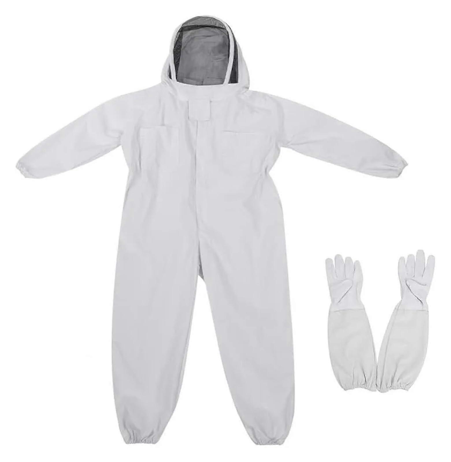 Apiary Suit Beekeeping Hooded HalfBody  Beekeeping Tools XLarge AntiBee Bite Jacket And Gloves Included