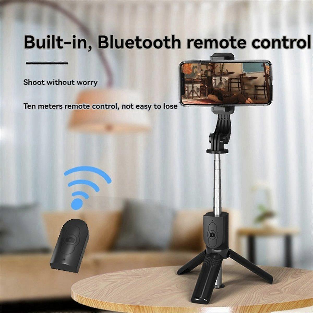 Portable mobile phone selfie stick integrated desktop tripod