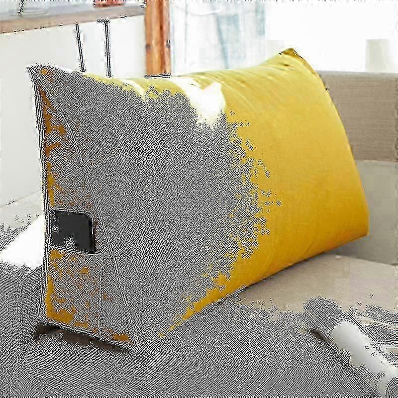 New Triangular Bed Wedge Pillow, Back Support Backrest Reading Cushion