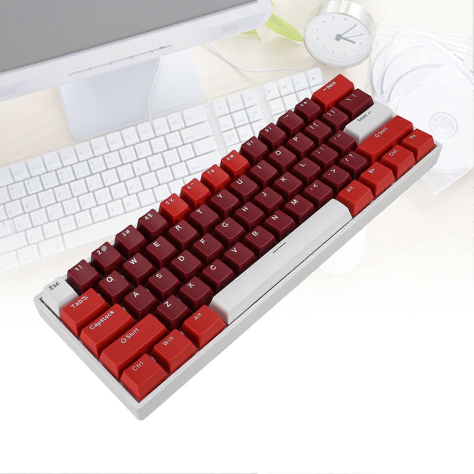 61 Key Mechanical Keyboard 60 Percent Blue Switch RGB Backlit Hot Swappable Ergonomic USB Wired Keyboard 