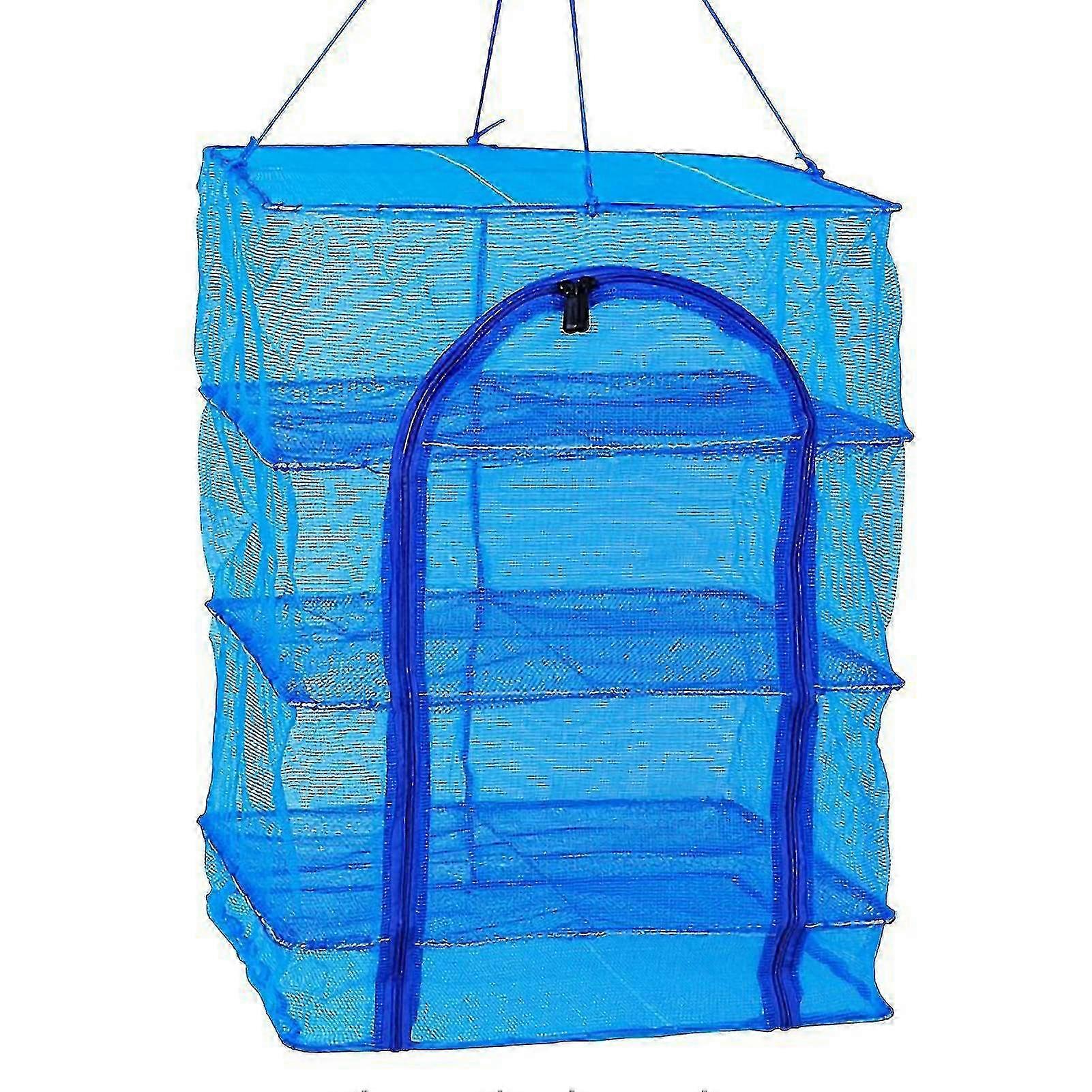 Folding fishnet drying rack can dry fruits and vegetables, three - tier with clips