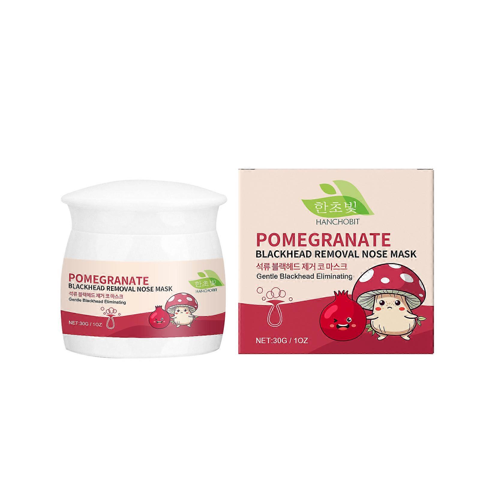  HANCHOBIT Pomegranate Blackhead Nose Mask, Gently Adsorbed Pore Blackhead Plant Essence Cleansing And Care Nose Mask