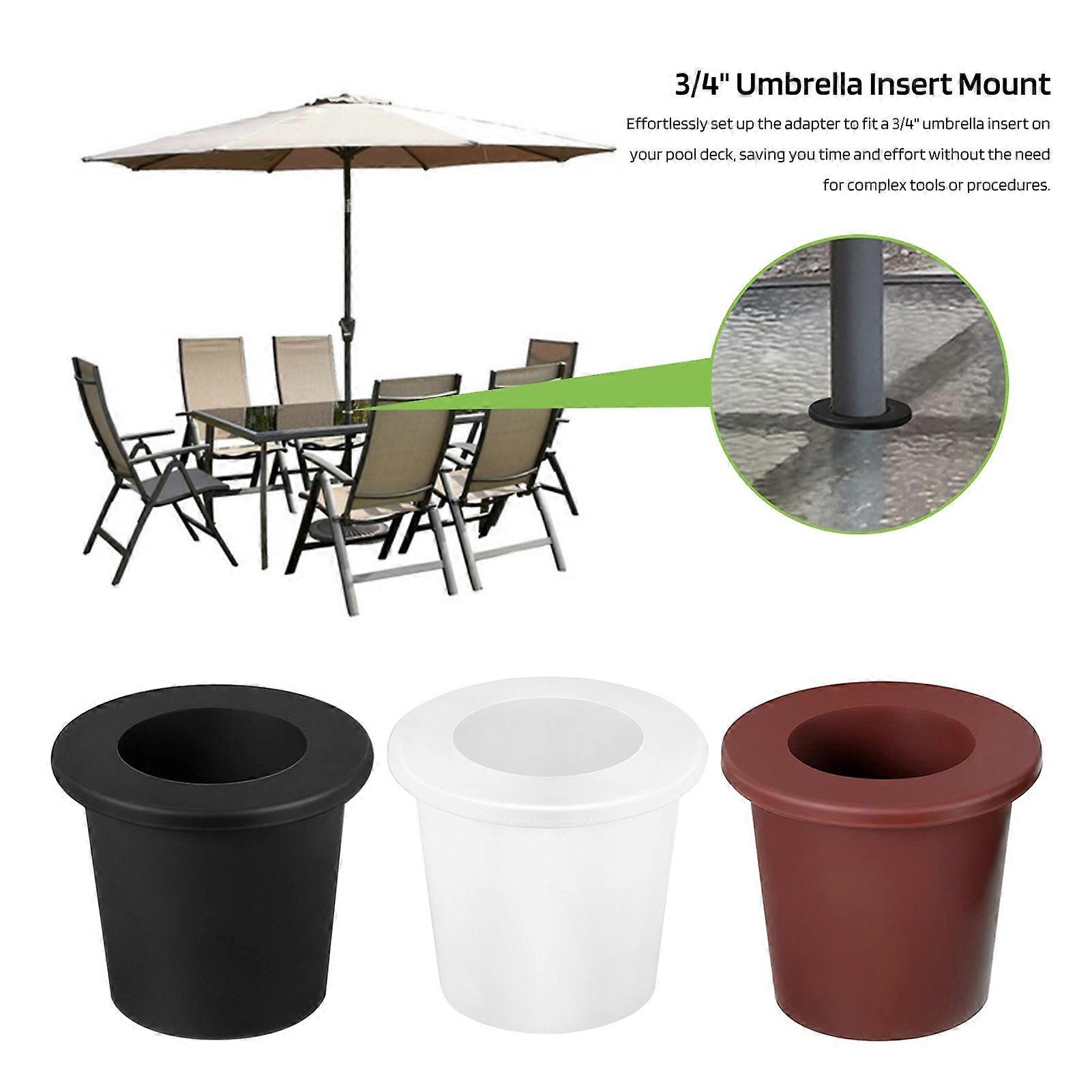 Hariumiu 3Pcs Pool Umbrella Stabilizer Adapter, Compatible with 3/4" Insert, Corrosion-Resistant, Easy Install, for Pool, Deck, Beach