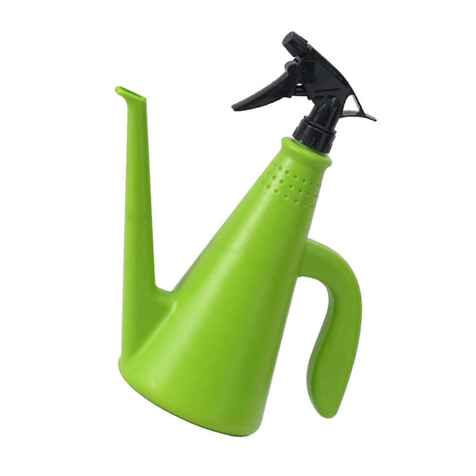 360 Degree Adjustable Sprinkler Nozzle Pressure Sprayed Bottle Plant Watering Can Double Function Sprayed Compact Size  Green
